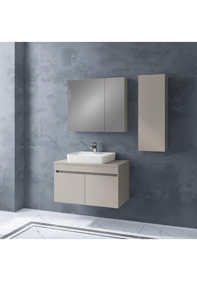 Denko Etna 80 Cm Mdf Kül Gri Banyo Dolabı Takımı Ve Boy Dolabı Gri Denko Etna 80 Cm Mdf Kül Gri Banyo Dolabı Takımı Ve Boy Dolabı Gri