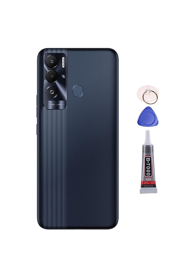 Tecno Tecno Pova Neo Le6h Siyah Arka Kapak Batarya Kapağı Pil Kapağı Yapışkan Ve Sökme Aparatıyla Beraber Full Set Siyah