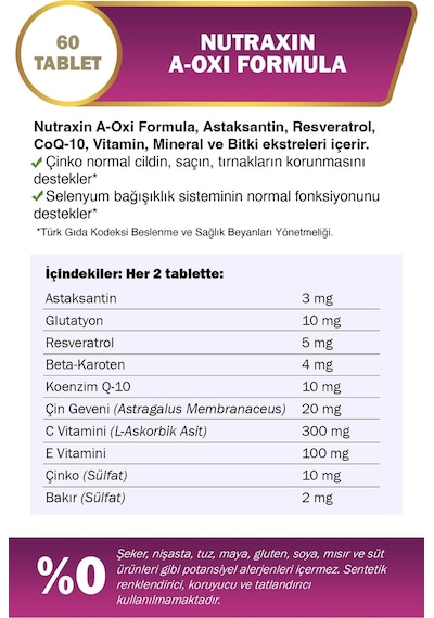 Nutraxin A-Oxi Formula 60 Tablet