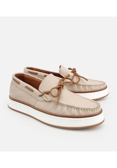 Hotiç Erkek Deri Bej Bağcık Detaylı Günlük Loafer 02ayh319390a310 02ayh319390a310