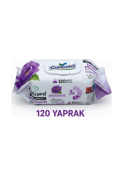 Concord Islak Mendil Alkol İçermez - Ph Dengeli - Ege Esintisi 2'li Set 240 Adet