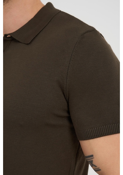 Alexander Gardi Alexandergardı Polo Yaka Düğmeli Triko T-shirt 50024 Haki