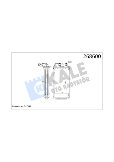 Kale 0184841ab Kalorifer Radyatörü Palıo-albea 248x132x33 1 Sıra Alb Sistem 46723061