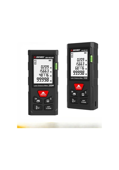 Sndway Dijital Uzaklık Ölçer Profesyonel Lazer Mesafe Ölçer Lazer Trena Mezura Sw-ms50 50m