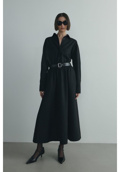 Suud Collection Siyah Camila Kloş Etek