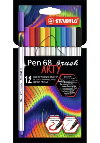 Stabilo Pen 68 Brushy Arty 12Li Fineliner Kalem  568-12-21-20