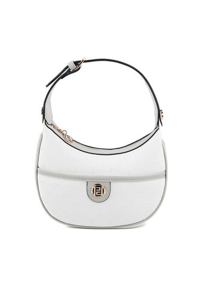 Silver Polo Sp1194 Kadın Omuz Çantası Logolu Beyaz-a.gri