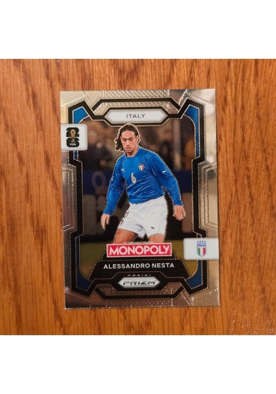 Prizm Monopoly Alessandro Nesta No. 34 Lisanlı Oyun Kartları - Silver