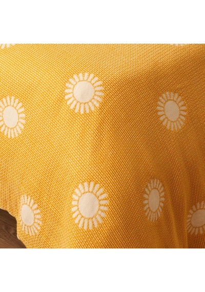 Sunny Pamuklu Çift Kişilik Yatak Örtüsü Sarı 200x220 Cm Diğer