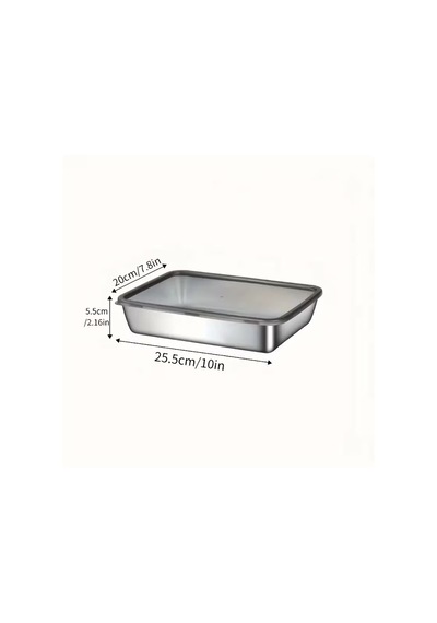 River World 5 Cm X 20 Cm X 20 Cm Ebatında Saklama Ve Paslanmaz Çelik Fırın Kabı Çok Renkli
