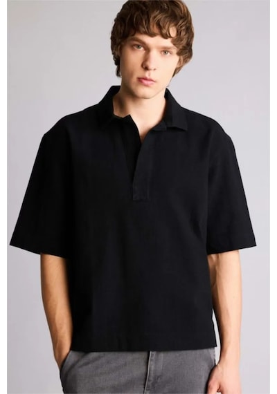 Defacto %100 Pamuk Boxy Fit Gömlek F8622ax26spbk81 Siyah-bk81