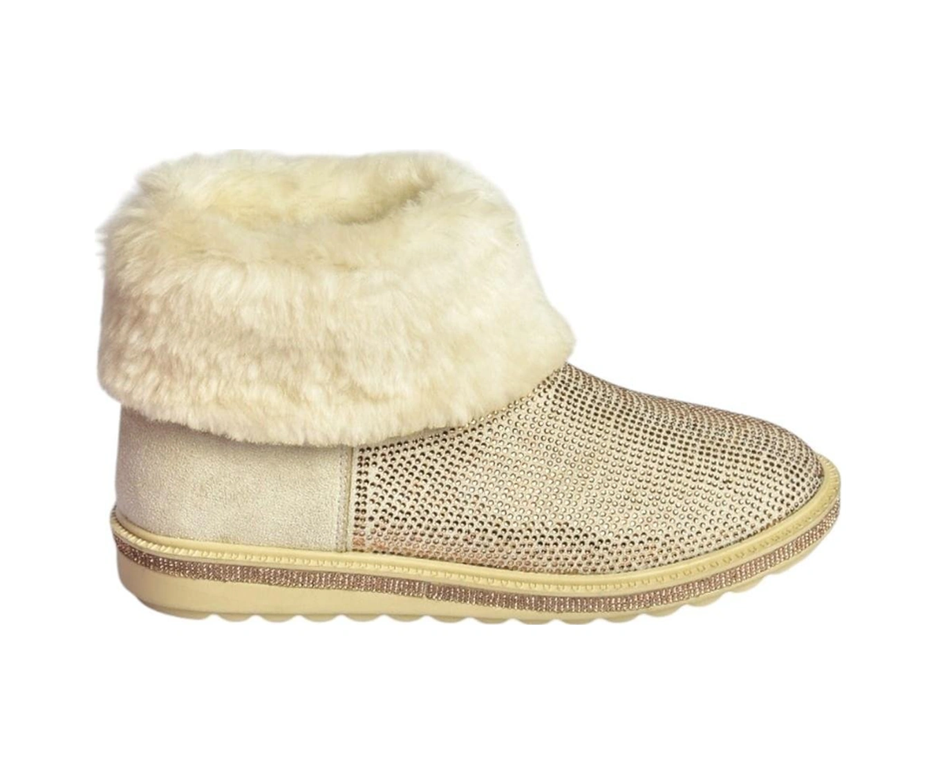 Fox Shoes V250014702 Bej Süet Tüylü Kadın Bot Bej-süet
