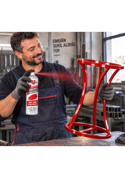 Ral 3000 Ateş Kırmızı Sprey Boya Akrilik Börfh 400 Ml 6025046 0