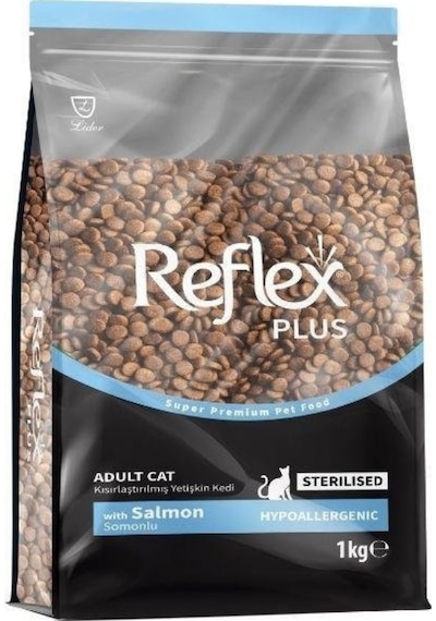 Reflex Plus Somonlu Kısırlaştırılmış Hipoalerjenik Yetişkin Kedi Maması 1 Kg