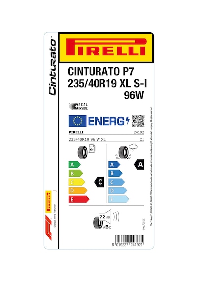 Pirelli 235/40 R19 96W XL S.İ. P7 Cinturato Yaz Lastiği 2023 Üretim