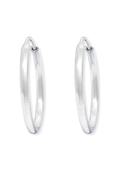 Oya Silver İnce Gümüş Halka Küpe 1.5mm-3x3cm