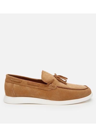 Hotiç Erkek Süet Deri Taba Bağcıklı Loafer 02ayh305480a430 Taba