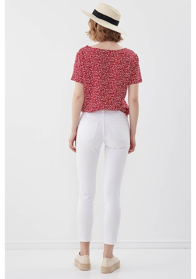Vitrin Beyaz Yırtık Skinny Denim Pantolon