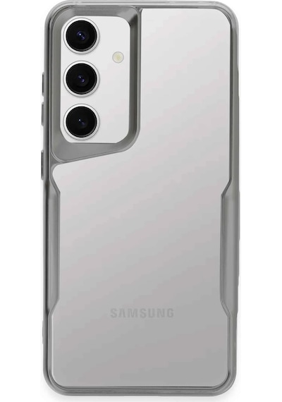 Newface - 392 - Samsung Galaxy S24 Kılıf Boyi Silikon Kapak - Csmo-tex - - Gümüş
