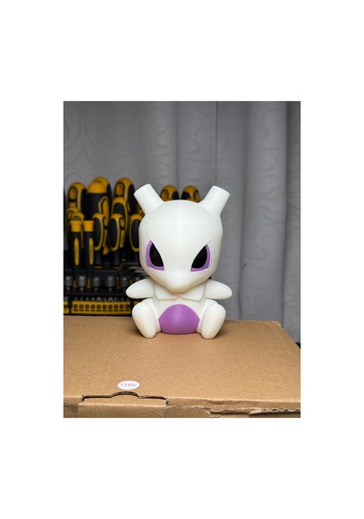 Pokemon Chibi Stili Mewtwo Masa Figürü 10cm Pokemon Koleksiyon İçin Figür / Oyuncak