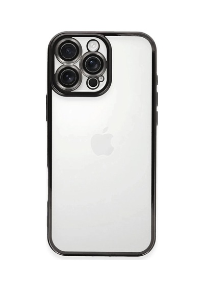 Apple Uyumlu iPhone 16 Pro Uyumlu Kılıf Lensli Silikon - Siyah