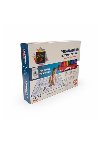 Çocuk Boyama Örtüsü Yıkanabilir 100x150 Cm-eğitici Aktivite Matı Seti