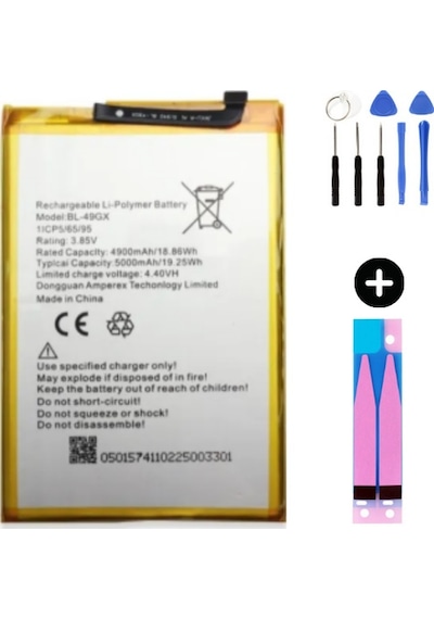 İnfinix Hot 12 Pro Bl-49gx Uyumlu Güçlendirilmiş İthal Pil + Montaj Seti