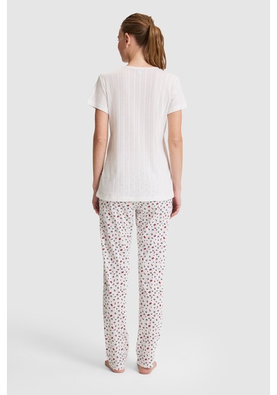 U.s. Polo Assn. Kadın Ekru Pijama Takım 50327970-vr019 Ecru
