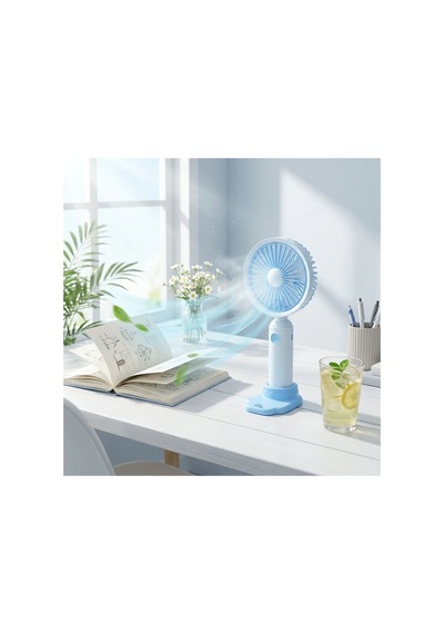 3 Kademeli Masaüstü Fan Telefon Tutuculu Özellikli Standlı Elde Taşınabilir Mini Fan Ekl29 5671 Çok Renkli