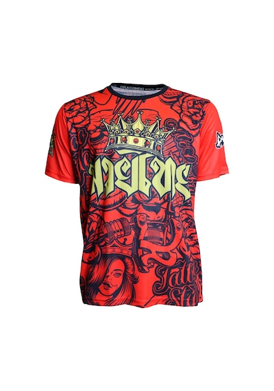 Dragondo Tx8598 Muaythai Tişört Dijital Baskılı Muay Thai Tişört Kırmızı Kırmızı