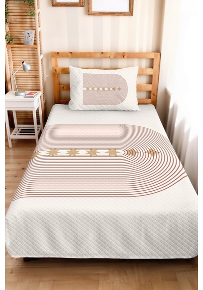 Geometrik Kiremit Genç Odası Tek Kişilik Pike Takımı - Bej Çizgili 160x220 Cm Kapitone Yatak Örtüsü Narin Ayışığı Mırıltısı Geometrik Kiremit Genç Odası Tek Kişilik Pike Takımı - Bej Çizgili 160x220 Cm Kapitone Yatak Örtüsü Narin Ayışığı Mırıltısı