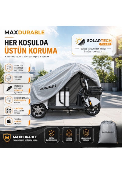 Arora Derya Xlt48 3k Motosiklet Brandası Su Geçirmez 4 Mevsim Boya Dostu Motor Brandası + Taşıma Çantalı