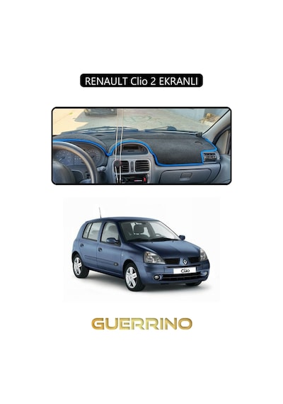 Renault Clio 2 Ekranlıtorpido Koruma Halısı Siyah Kenar