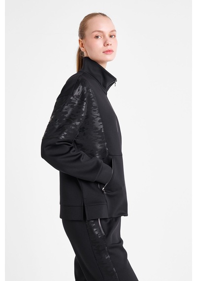 Lescon Kadın Fermuarlı Sweatshirt 25n-2129 Siyah