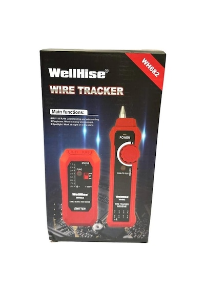Wellhise Wh682 Çantalı Kablo Bulucu Kablo Test Cihazı Bilibili Wire Tracker