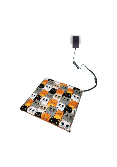 Kedi Minderi Isıtmalı Model 45x45cm 12v Adaptörlü Su Geçirmez Kdtes60
