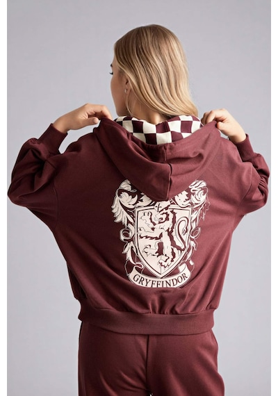 Defacto Harry Potter Oversıze Kapüşonlu Baskılı Hırka H0242ax26spbn320 Kahve-bn320