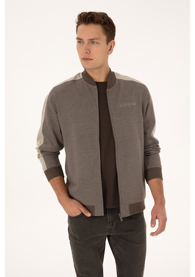 U.s. Polo Assn. Erkek Vizon Hırka Örme 50315820-vr052 Vızon