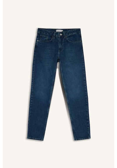 Defacto Slim Tapered Fit Dar Kalıp Normal Bel Daralan Paça Jean Pantolon G1307ax25aunm34 Mavi