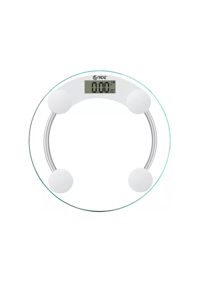 Bydiz Dijital Baskül Banyo Tartısı, 180 Kg Kapasiteli Vücut Tartısı, Temperli Cam, Yuvarlak Tasarım, Led Ekran, O