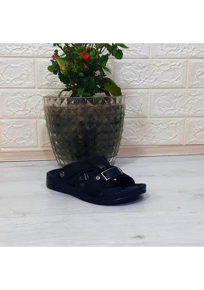 Fiyra Kajma Siyah Renk Erkek Çocuk Günlük Terlik 001