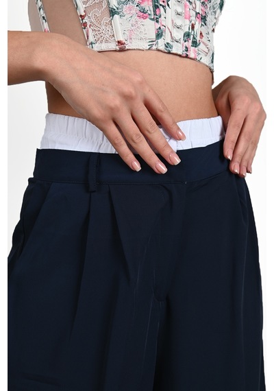 Koza Butik Kadın İspanyol Paça Yüksek Bel Pantolon 6248-24 001