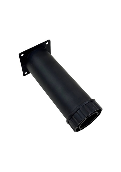 Cateksss Tablalı Ayarlı Metal Dolap Tezgah Baza Sehpa Koltuk Kanepe Ayağı Texture Siyah Çap:51 Mm 15 Cm - 16 Lı Paket