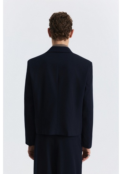Antioch Crop Fit Blazer Ceket Lacivert