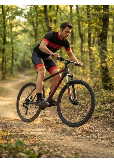Carraro Force 770c Hd Fren Cues 18 Vites 27,5 Jant Dağ Bisikleti Mat Antrasit Kırmızı Gümüş 38 Kadro