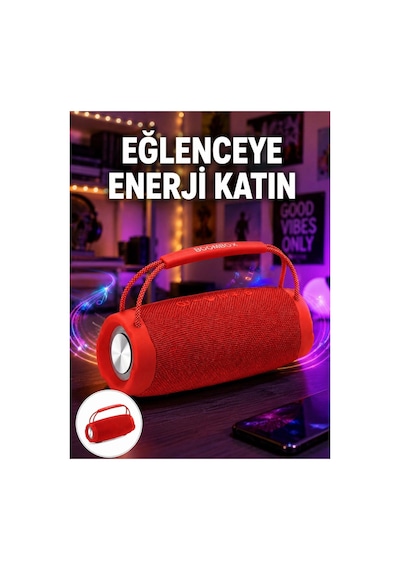 Derin Baslı Çift Hoparlörlü Taşınabilir Kablosuz Hoparlör Yeni Nesil Çok Renkli Çok Renkli