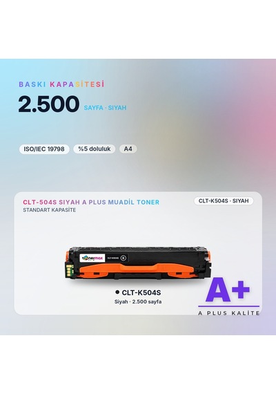 Samsung Clt-k504s Siyah Uyumlu Toner A Plus / Clp-415 / Clx-4195 / Xpress C1810 / C1860