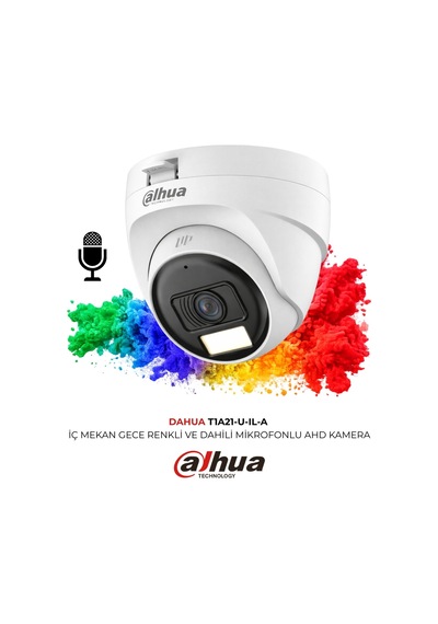2mp Full Hd Dome Kamera Hac T1a21p U Il A 0280b 25 Metre Renkli Gece Görüşlü Mikrofonlu