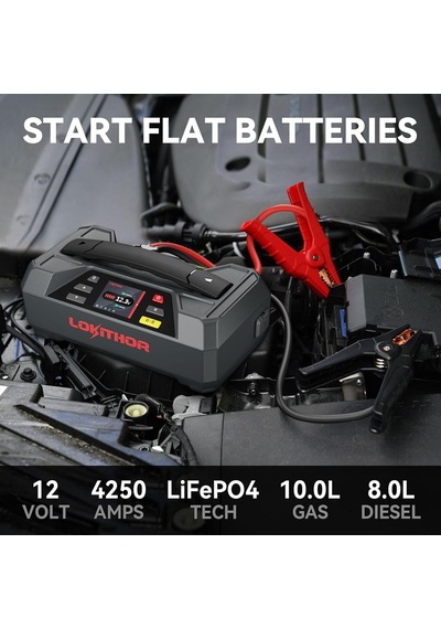 Tr Jtc4250 12v/220v 4250amp Lifepo4 Akıllı Akü Test + Akü Takviye + Akü Şarj Cihazı