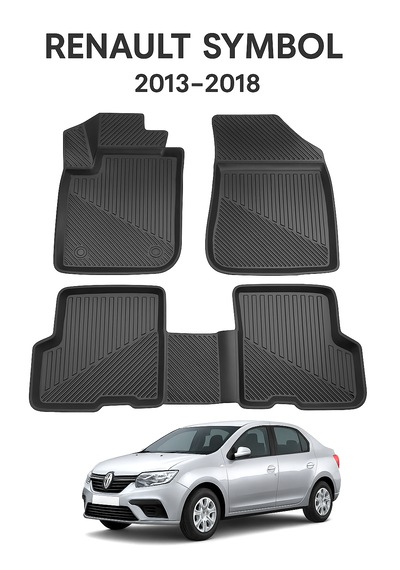 Renault Symbol 2013-2018 Uyumlu 3d Oto Paspas Premium